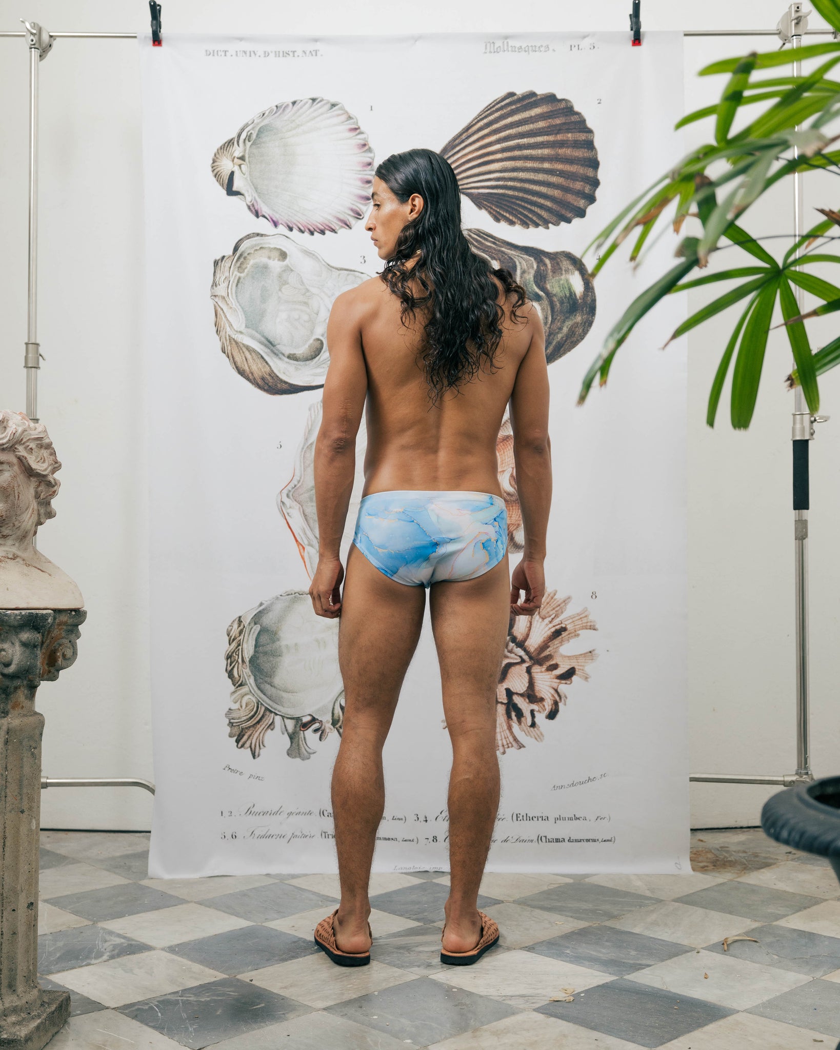 MARBLE BLUE Swimbrief
