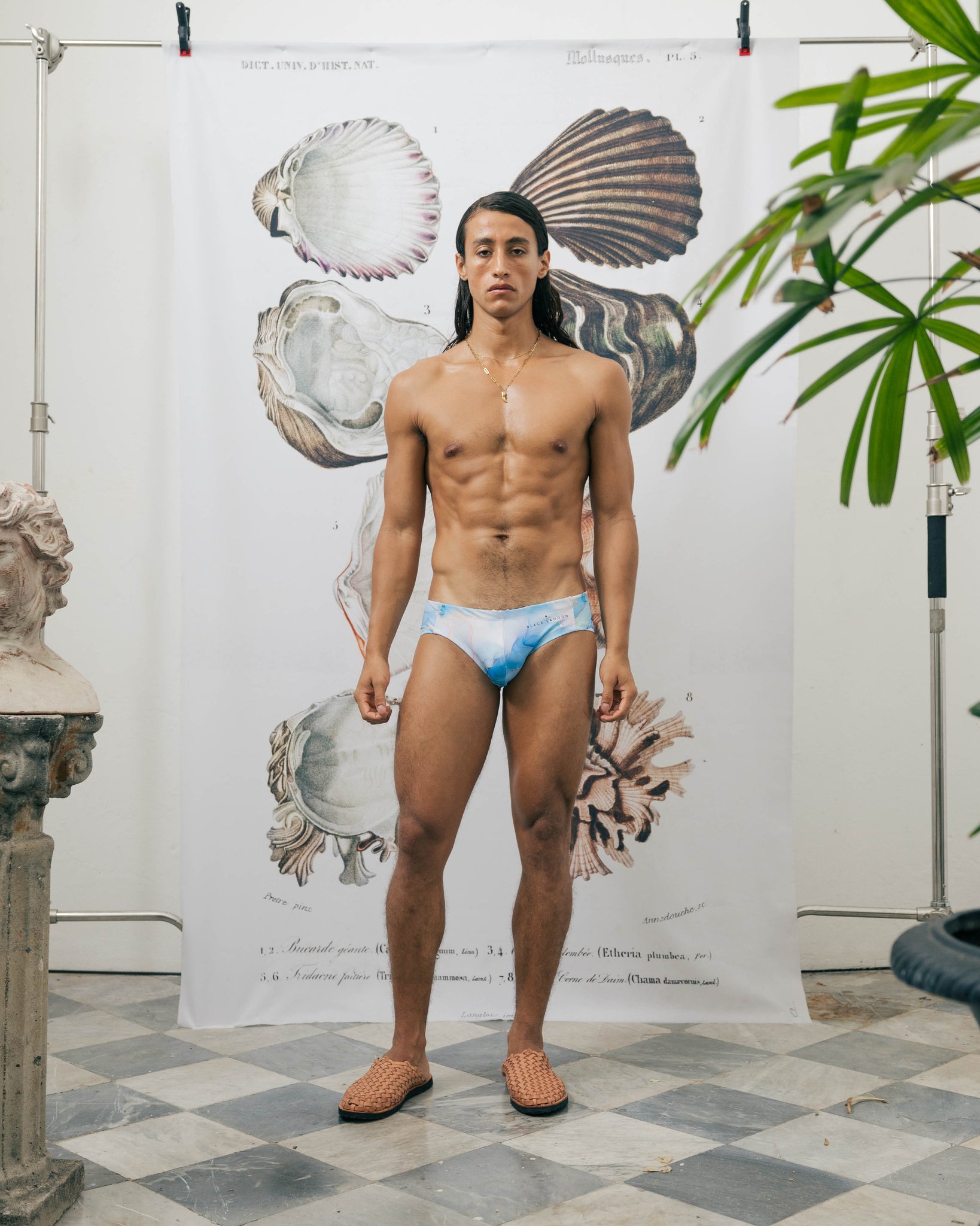 MARBLE BLUE Swimbrief