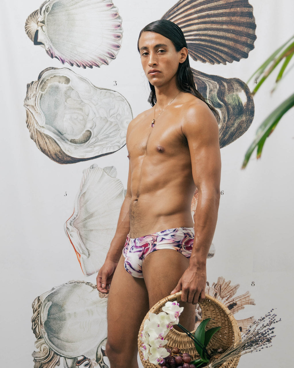 MARBLE PURPLE Swimbrief