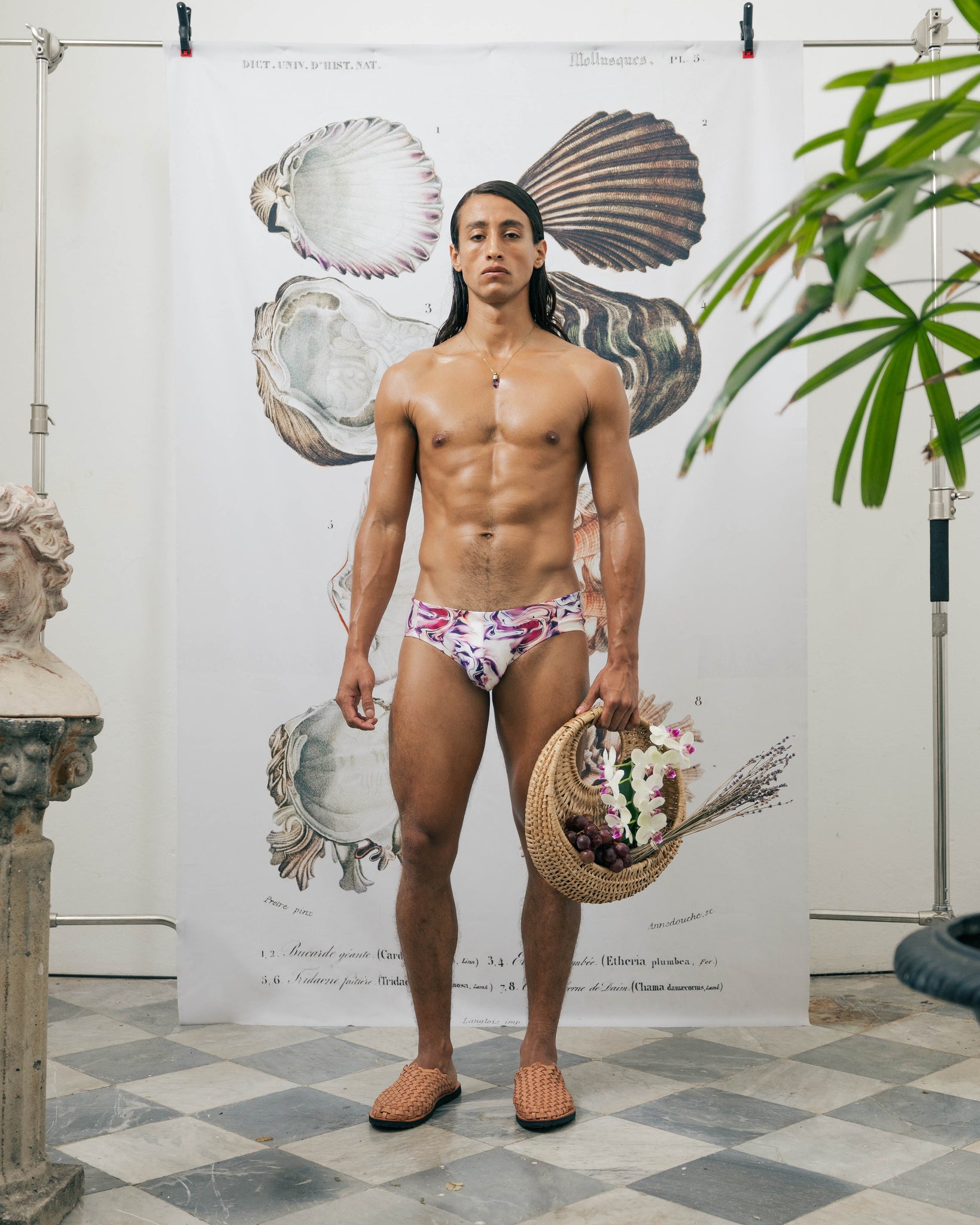 MARBLE PURPLE Swimbrief