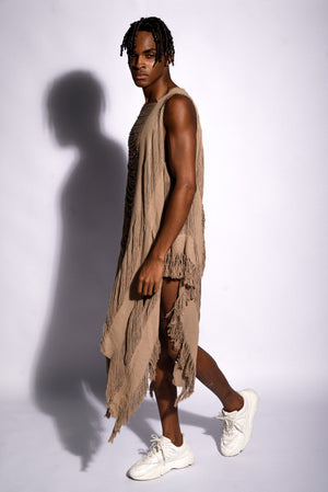 NUDE KNITTED Poncho